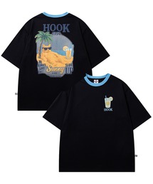 HOOK | HOOK -original- サングラスキャットビーチプリントTシャツ(Tシャツ/カットソー)