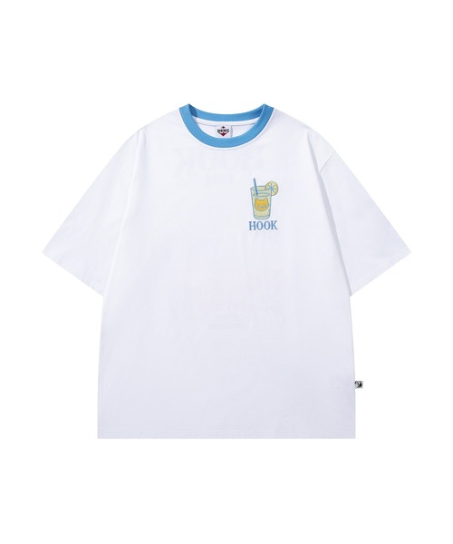 HOOK(フック)の「HOOK -original- サングラスキャットビーチプリントTシャツ(Tシャツ/カットソー・メンズ・ホワイト/ブラック・L/XL/M)」の5枚目の写真