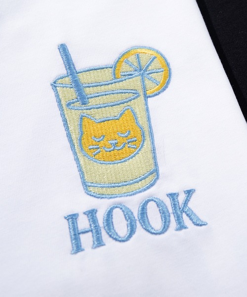 HOOK(フック)の「HOOK -original- サングラスキャットビーチプリントTシャツ(Tシャツ/カットソー・メンズ・ホワイト/ブラック・L/XL/M)」の7枚目の写真