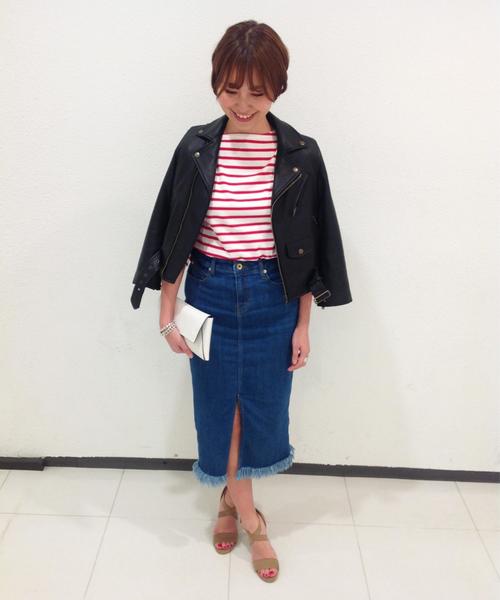 Jewel Changes（ジュエルチェンジズ）の「【CLASSY. 掲載】〓★JCUR レザー ダブルライダース ジャケット（ライダースジャケット・レディース・ブラック・36/38）」の3枚目の写真