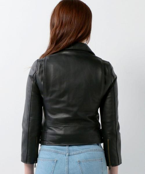 Jewel Changes（ジュエルチェンジズ）の「【CLASSY. 掲載】〓★JCUR レザー ダブルライダース ジャケット（ライダースジャケット・レディース・ブラック・36/38）」の7枚目の写真