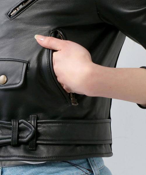 Jewel Changes（ジュエルチェンジズ）の「【CLASSY. 掲載】〓★JCUR レザー ダブルライダース ジャケット（ライダースジャケット・レディース・ブラック・36/38）」の18枚目の写真