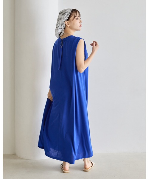 BIRTHDAY BASH(バースデイバッシュ)の「【冷感接触】ZIP STRAP I LINE DRESS(ワンピース・レディース・ブラック/ベージュ/ブルー/レッド・FREE)」の10枚目の写真