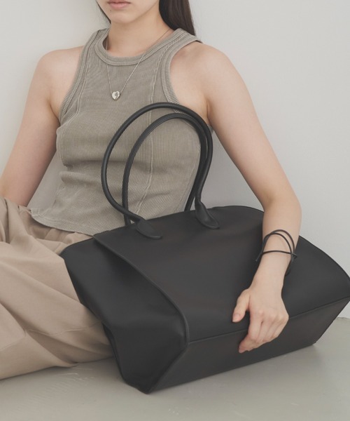 SOEMIN(ソミン)の「Minimal big bag/ミニマルビッグハンドバッグ(ハンドバッグ・レディース・ブラック・FREE)」の1枚目の写真
