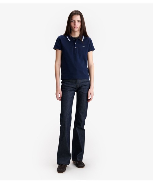 A.P.C.（アーペーセー）の「POLO RENEE（ポロシャツ・レディース・ホワイト/ネイビー・M/L/S）」の9枚目の写真