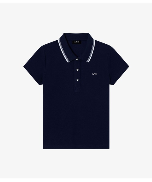 A.P.C.（アーペーセー）の「POLO RENEE（ポロシャツ・レディース・ホワイト/ネイビー・M/L/S）」の6枚目の写真
