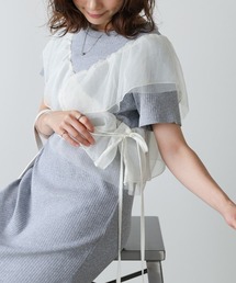 Bab（バブ）の「【再登場・選べるサイズ展開】アシメフリルドッキングワンピース（ワンピース）」