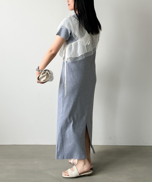 Bab(バブ)の「【再登場・選べるサイズ展開】アシメフリルドッキングワンピース(ワンピース・レディース・ライトグレー/アイボリー/ブラック・S/M)」の20枚目の写真