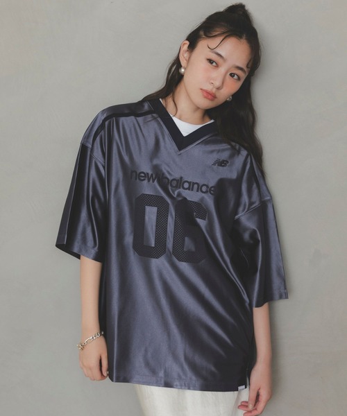 NEW BALANCE(ニューバランス)の「アメリカンフットボールシャツ(Tシャツ/カットソー・メンズ・ブルーグレー/グレイッシュブルー・SMALL/MEDIUM/LARGE/X-LARGE/XX-LARGE)」の1枚目の写真