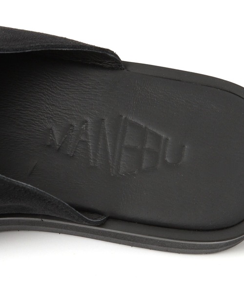 MANEBU(マネブ)の「【MANEBU(マネブ)】GOO ZIP SUEDE(サンダル・メンズ・ブラック・MEDIUM/SMALL)」の3枚目の写真