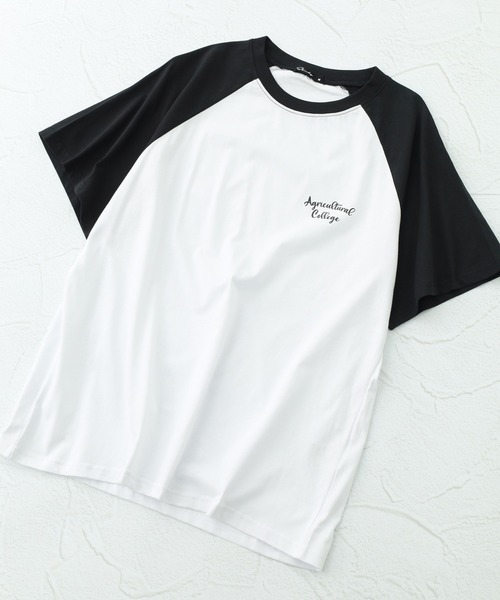 FUNALIVE(ファンアライブ)の「接触冷感加工リンガー&ラグラン少しショート丈Tシャツ 半袖(Tシャツ/カットソー・メンズ・ホワイト系7/ホワイト系5/ホワイト系3/ホワイト系2/ホワイト系1/ブラック系1/ホワイト系6/ホワイト系4・XL/L/M)」の5枚目の写真