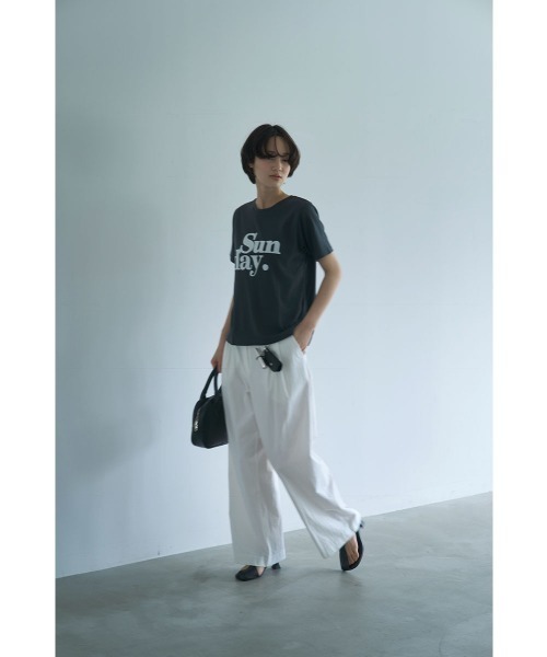 marjour（マージュール）の「FLOCKY LOGO TEE（Tシャツ/カットソー・レディース・チャコールグレー/オフホワイト・M）」の6枚目の写真