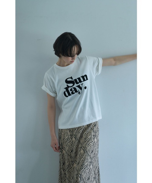 marjour（マージュール）の「FLOCKY LOGO TEE（Tシャツ/カットソー・レディース・チャコールグレー/オフホワイト・M）」の12枚目の写真