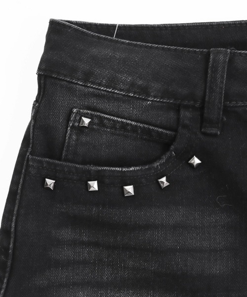 ANAP(アナップ)の「スタッズデザイン加工デニムショートパンツ(その他パンツ・レディース・ブラック/ブルー・M/S)」の12枚目の写真