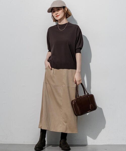 23区(ニジュウサンク)の「セミマットフリゼ リラクシー ニット Tシャツ(ニット/セーター・レディース・ライラック系/ライトオレンジ系/ダークブラウン系/アイボリー系/ネイビー系・38)」の13枚目の写真