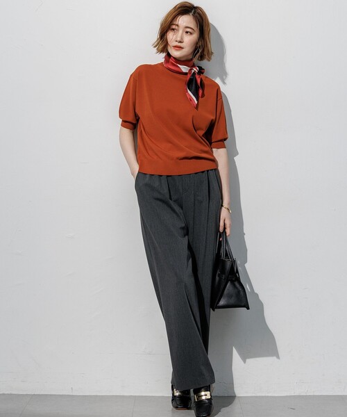 23区(ニジュウサンク)の「セミマットフリゼ リラクシー ニット Tシャツ(ニット/セーター・レディース・ライラック系/ライトオレンジ系/ダークブラウン系/アイボリー系/ネイビー系・38)」の16枚目の写真