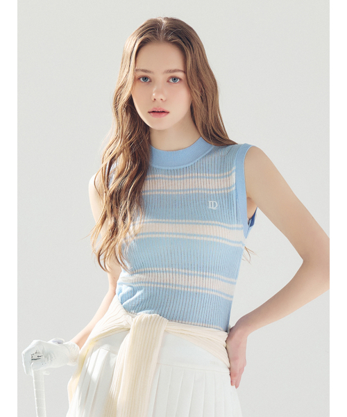 LORDLOAR(ロードロアル)の「ストライプスカシナシニットS/ブルー(ニット/セーター・レディース・その他・SMALL/LARGE/MEDIUM)」の2枚目の写真