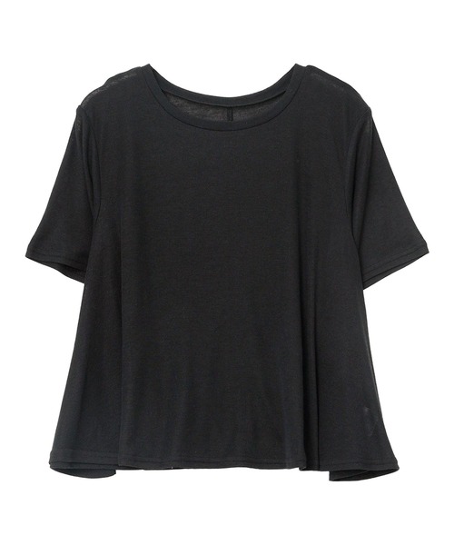 KOBE LETTUCE（コウベレタス）の「シアードレープ半袖Tシャツ（Tシャツ/カットソー・レディース・ピンク/ダークブラウン/オフホワイト/ブラック/イエロー・M）」の16枚目の写真