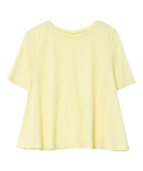 KOBE LETTUCE（コウベレタス）の「シアードレープ半袖Tシャツ（Tシャツ/カットソー・レディース・ピンク/ダークブラウン/オフホワイト/ブラック/イエロー・M）」の18枚目の写真