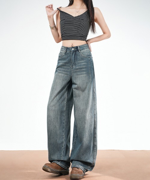 AMAJI(アマジ)の「3Dバナナデニムパンツ(デニムパンツ・レディース・ネイビー・SMALL/MEDIUM/LARGE/X-LARGE)」の3枚目の写真