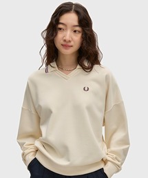 Tipped Open Collar Sweatshirt/ティップドオープンカラースウェット