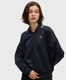 Tipped Open Collar Sweatshirt/ティップドオープンカラースウェット