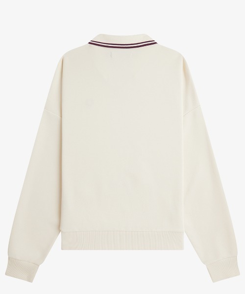 FRED PERRY(フレッドペリー)の「Tipped Open Collar Sweatshirt/ティップドオープンカラースウェット(スウェット・レディース・ベージュ/ネイビー・10)」の13枚目の写真