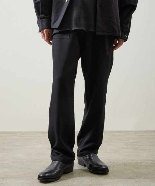 Gramicci（グラミチ）の「GRAMICCI グラミチ / WOOL LIKE LOOSE TAPERED RIDGE PANT ウールライクルーズテーパードリッジパンツ / GMP6-FJP016（その他パンツ・メンズ・ブルー系その他/ブラック/チャコールグレー・X-LARGE/LARGE/SMALL/MEDIUM）」の2枚目の写真