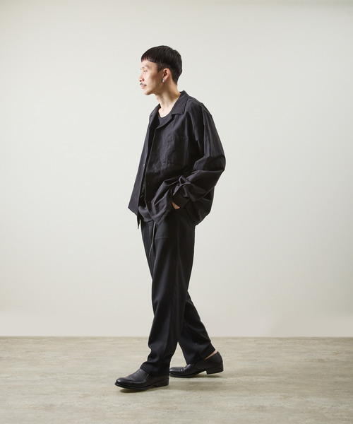 Gramicci（グラミチ）の「GRAMICCI グラミチ / WOOL LIKE LOOSE TAPERED RIDGE PANT ウールライクルーズテーパードリッジパンツ / GMP6-FJP016（その他パンツ・メンズ・ブルー系その他/ブラック/チャコールグレー・X-LARGE/LARGE/SMALL/MEDIUM）」の5枚目の写真