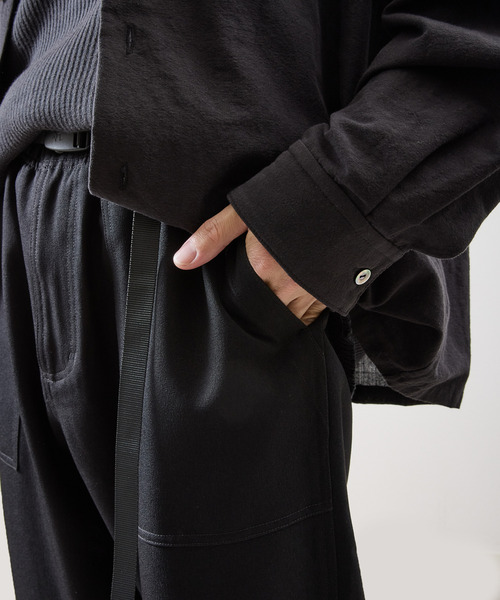 Gramicci（グラミチ）の「GRAMICCI グラミチ / WOOL LIKE LOOSE TAPERED RIDGE PANT ウールライクルーズテーパードリッジパンツ / GMP6-FJP016（その他パンツ・メンズ・ブルー系その他/ブラック/チャコールグレー・X-LARGE/LARGE/SMALL/MEDIUM）」の9枚目の写真