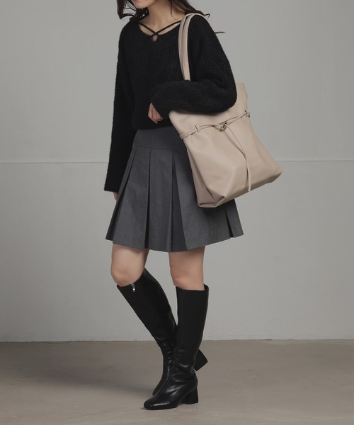 ALTROSE(アルトローズ)の「【A4・500mlペットボトル対応】トート ベルト付き(トートバッグ・レディース・グレイッシュベージュ/ブラック/ブラウン・FREE)」の20枚目の写真