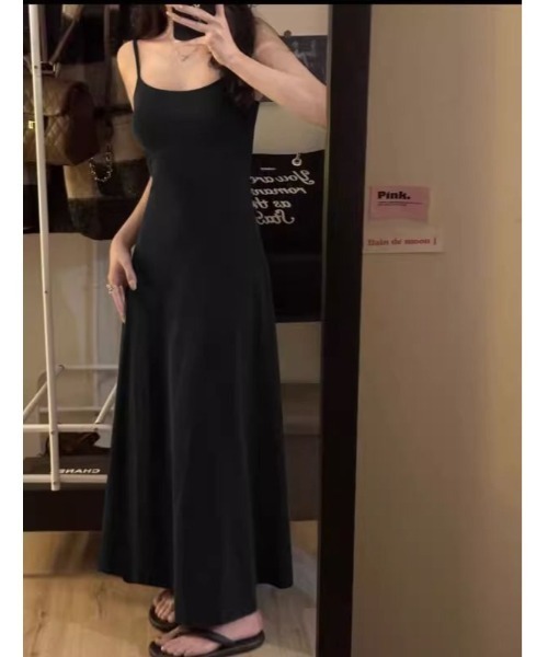 FAVORITO(ファヴォリート)の「キャミワンピース(ワンピース・レディース・グレー/ブラック・F)」の3枚目の写真