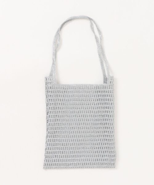 VIBGYOR(ヴィブジョー)の「FReePLACe/編み込み風 ミニバッグ X12881(トートバッグ・レディース・ホワイト/シルバー・FREE)」の5枚目の写真