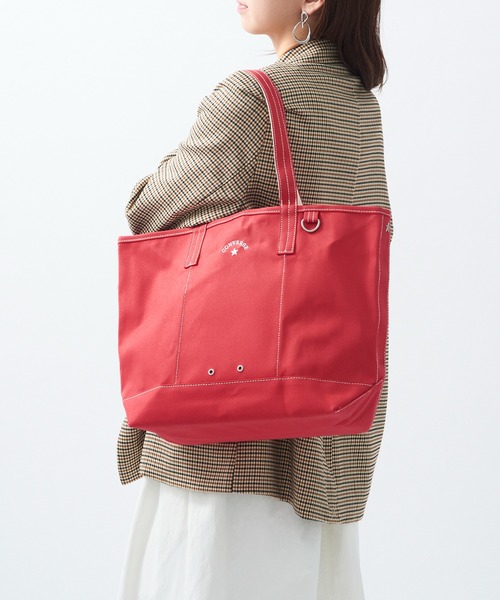 CONVERSE（コンバース）の「【CONVERSE】CV AS CANVAS TOTE BAG M（トートバッグ・レディース・ベージュ/グレー/ネイビー/オフホワイト/ブラウン/レッド/ブラック/カーキ・FREE）」の8枚目の写真