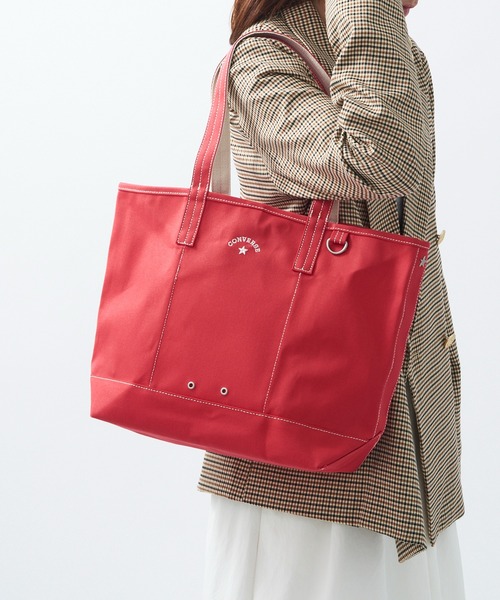 CONVERSE（コンバース）の「【CONVERSE】CV AS CANVAS TOTE BAG M（トートバッグ・レディース・ベージュ/グレー/ネイビー/オフホワイト/ブラウン/レッド/ブラック/カーキ・FREE）」の19枚目の写真