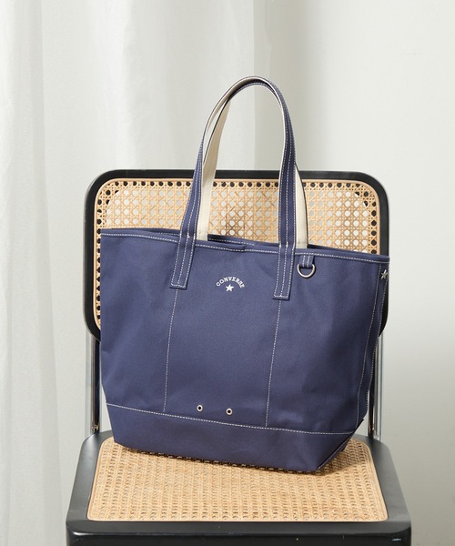 CONVERSE（コンバース）の「【CONVERSE】CV AS CANVAS TOTE BAG M（トートバッグ・レディース・ベージュ/グレー/ネイビー/オフホワイト/ブラウン/レッド/ブラック/カーキ・FREE）」の9枚目の写真