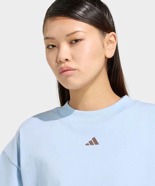 adidas(アディダス)の「W 3STRIPES STUDIO LOOSE Tシャツ / アディダス adidas(Tシャツ/カットソー・レディース・ブルー系その他・LARGE/MEDIUM/SMALL/X-LARGE)」の3枚目の写真