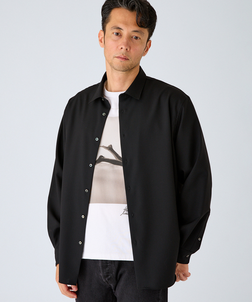 EDIFICE(エディフィス)の「ウール レギュラー シャツ(シャツ/ブラウス・メンズ・ブラウン/ブラック/アイボリー・SMALL/MEDIUM/LARGE)」の7枚目の写真