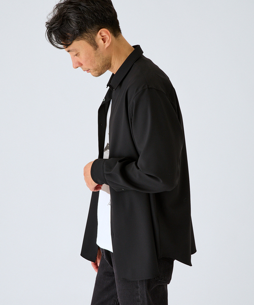 EDIFICE(エディフィス)の「ウール レギュラー シャツ(シャツ/ブラウス・メンズ・ブラウン/ブラック/アイボリー・SMALL/MEDIUM/LARGE)」の8枚目の写真
