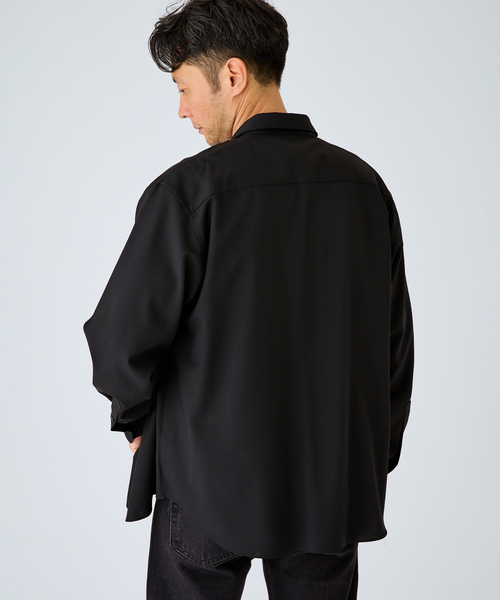 EDIFICE(エディフィス)の「ウール レギュラー シャツ(シャツ/ブラウス・メンズ・ブラウン/ブラック/アイボリー・SMALL/MEDIUM/LARGE)」の9枚目の写真