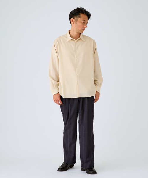 EDIFICE(エディフィス)の「ウール レギュラー シャツ(シャツ/ブラウス・メンズ・ブラウン/ブラック/アイボリー・SMALL/MEDIUM/LARGE)」の12枚目の写真
