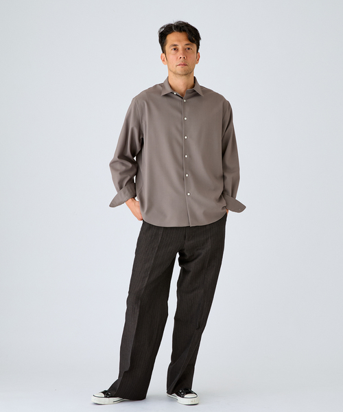 EDIFICE(エディフィス)の「ウール レギュラー シャツ(シャツ/ブラウス・メンズ・ブラウン/ブラック/アイボリー・SMALL/MEDIUM/LARGE)」の19枚目の写真