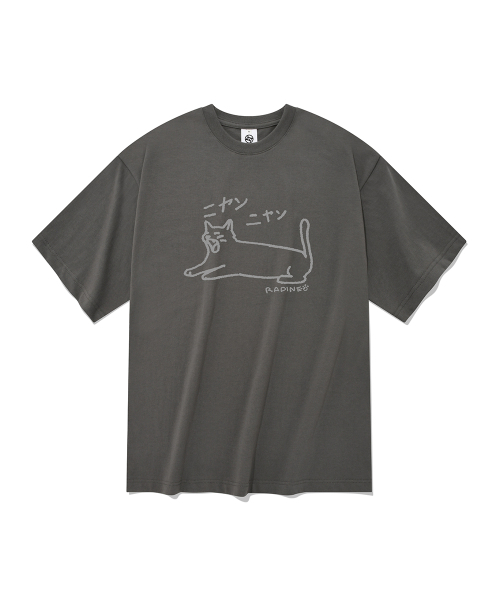 RADINEO(ラディネオ)の「ネコ 半袖Tシャツ グレー(Tシャツ/カットソー・メンズ・その他・SMALL/X-LARGE/LARGE/MEDIUM)」の1枚目の写真