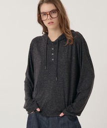 Perushu（ペルーシュ）の「HENLEY RAGLAN NEP HOODED LONG SLEEVE TSHIRT／ヘンリーラグランネップフードロンT（Tシャツ/カットソー）」