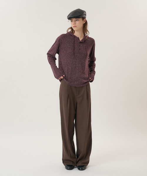 Perushu(ペルーシュ)の「HENLEY RAGLAN NEP HOODED LONG SLEEVE TSHIRT/ヘンリーラグランネップフードロンT(Tシャツ/カットソー・メンズ・パープル/チャコールグレー/オリーブ・LARGE/MEDIUM)」の21枚目の写真