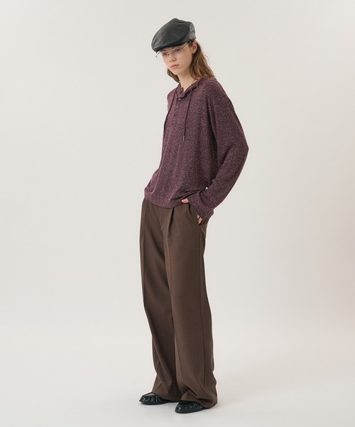 Perushu(ペルーシュ)の「HENLEY RAGLAN NEP HOODED LONG SLEEVE TSHIRT/ヘンリーラグランネップフードロンT(Tシャツ/カットソー・メンズ・パープル/チャコールグレー/オリーブ・LARGE/MEDIUM)」の10枚目の写真