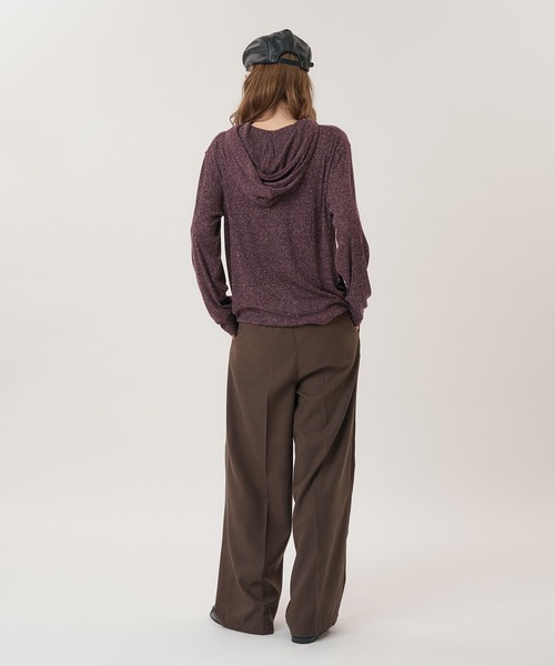 Perushu(ペルーシュ)の「HENLEY RAGLAN NEP HOODED LONG SLEEVE TSHIRT/ヘンリーラグランネップフードロンT(Tシャツ/カットソー・メンズ・パープル/チャコールグレー/オリーブ・LARGE/MEDIUM)」の11枚目の写真