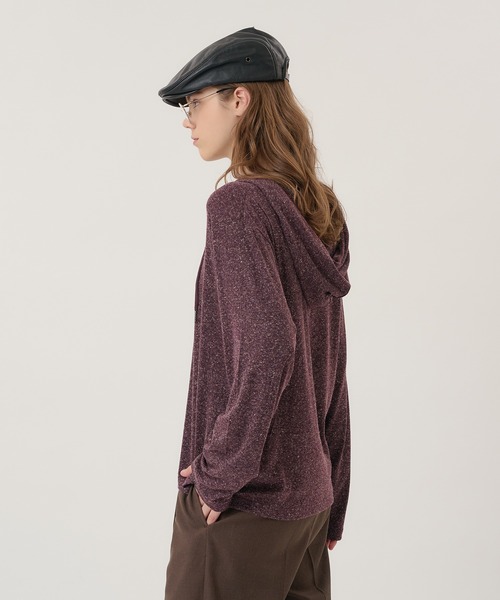 Perushu(ペルーシュ)の「HENLEY RAGLAN NEP HOODED LONG SLEEVE TSHIRT/ヘンリーラグランネップフードロンT(Tシャツ/カットソー・メンズ・パープル/チャコールグレー/オリーブ・LARGE/MEDIUM)」の18枚目の写真