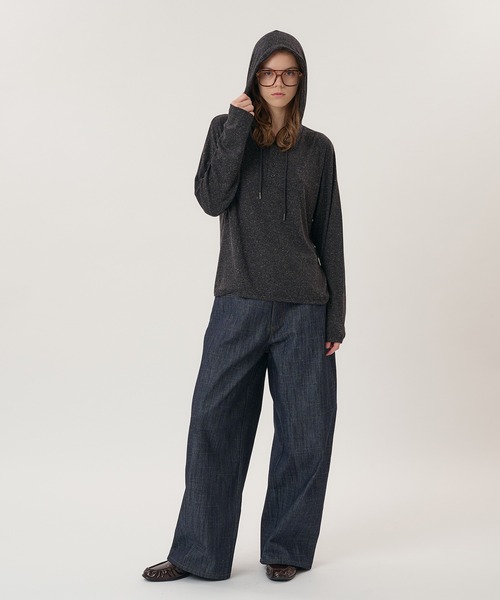 Perushu(ペルーシュ)の「HENLEY RAGLAN NEP HOODED LONG SLEEVE TSHIRT/ヘンリーラグランネップフードロンT(Tシャツ/カットソー・メンズ・パープル/チャコールグレー/オリーブ・LARGE/MEDIUM)」の8枚目の写真