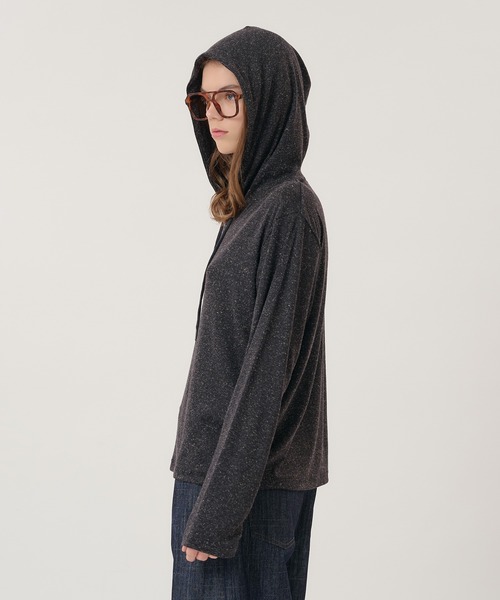 Perushu(ペルーシュ)の「HENLEY RAGLAN NEP HOODED LONG SLEEVE TSHIRT/ヘンリーラグランネップフードロンT(Tシャツ/カットソー・メンズ・パープル/チャコールグレー/オリーブ・LARGE/MEDIUM)」の14枚目の写真